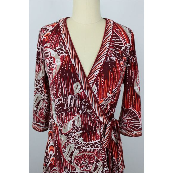 BCBGMAXAZRIA Adele Wrap Dress Petite S NWT $180 - Picture 5 of 6